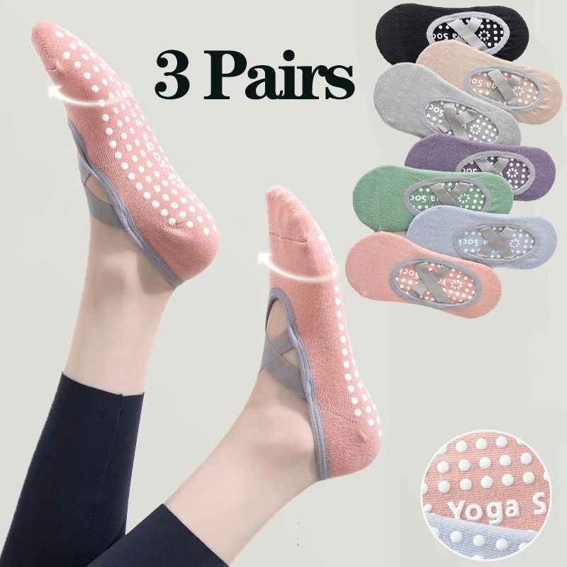 1/3 ペアプロフェッショナル女性ヨガ靴下シリコーン滑り止め - Medias Para Pilates Y Yoga のレビューと価格