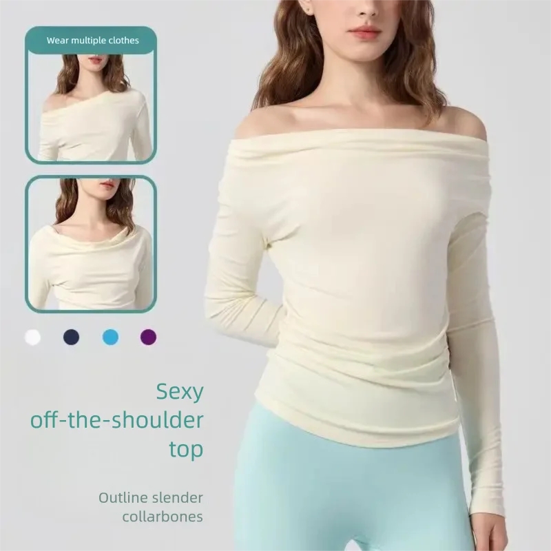秋の新作長袖ヨガジムワークアウトトップス、フェミニンなワンシ - Pilates Yoga One のレビューと価格