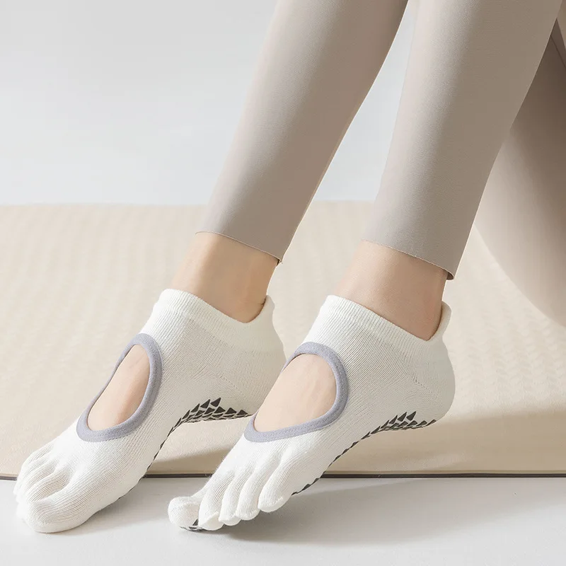 女性用五本指ヨガソックス プロ仕様 滑り止め 室内スポーツ  - Medias Para Pilates Y Yoga のレビューと価格
