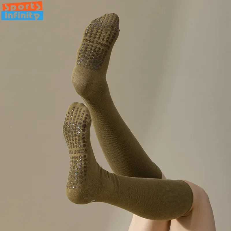 滑り止めの女性用圧縮ソックス,シリコン,プロ,無地,コットン - Medias Para Pilates Y Yoga のレビューと価格